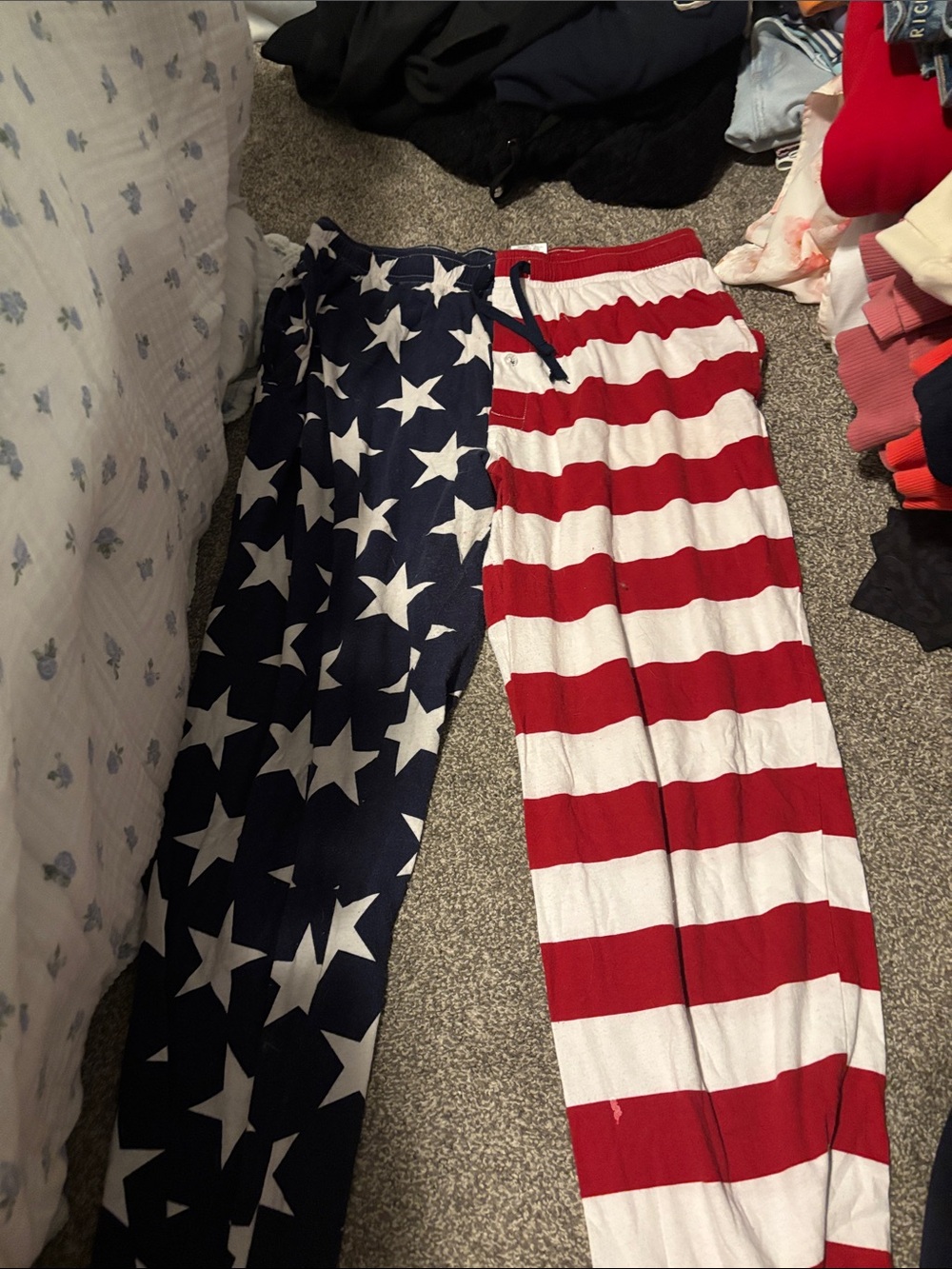 American Flag Star & Stripe Lounge Pants - Red, White & Blue